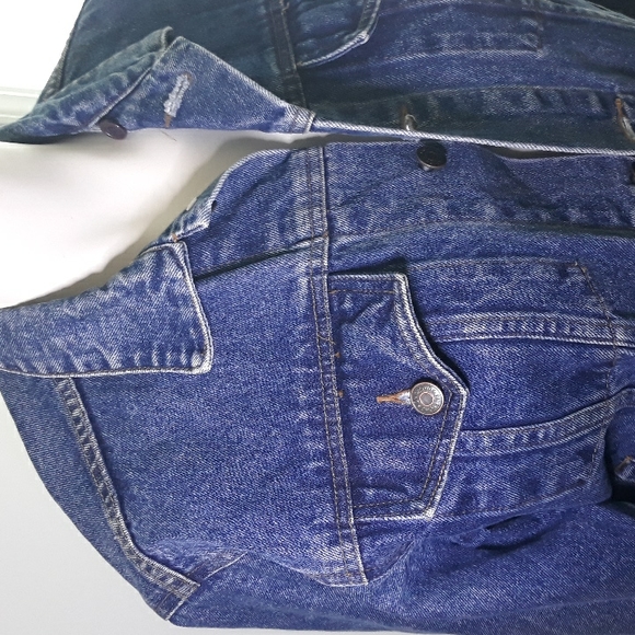 In Crowd stone washed denim jacket. Large - Picture 1 of 7
